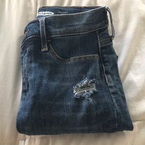 Girls size 14 medium wash ripped jeans
